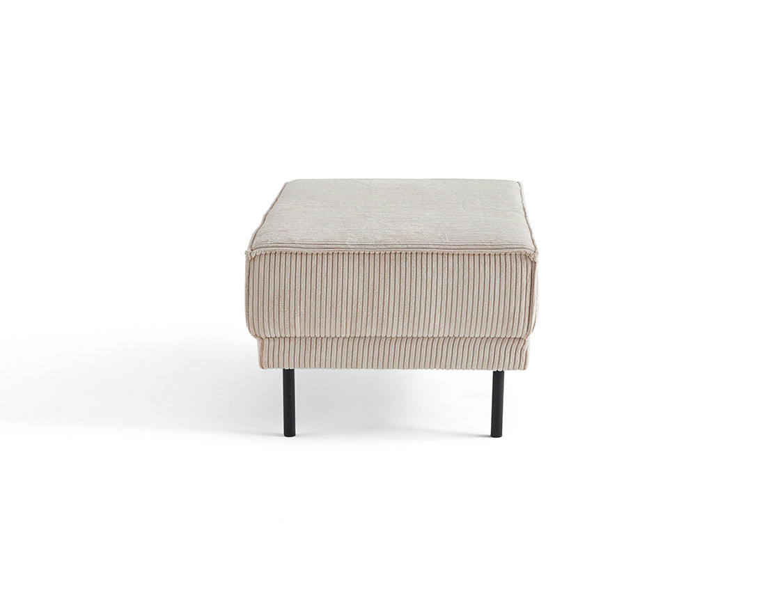 Pouf en velours côtelé avec pieds hauts Charlie