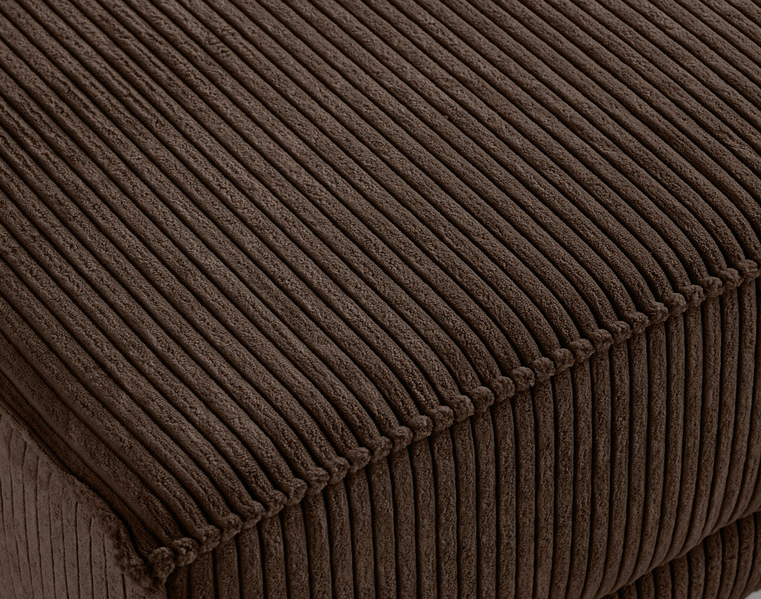 Pouf en velours côtelé avec pieds hauts Charlie