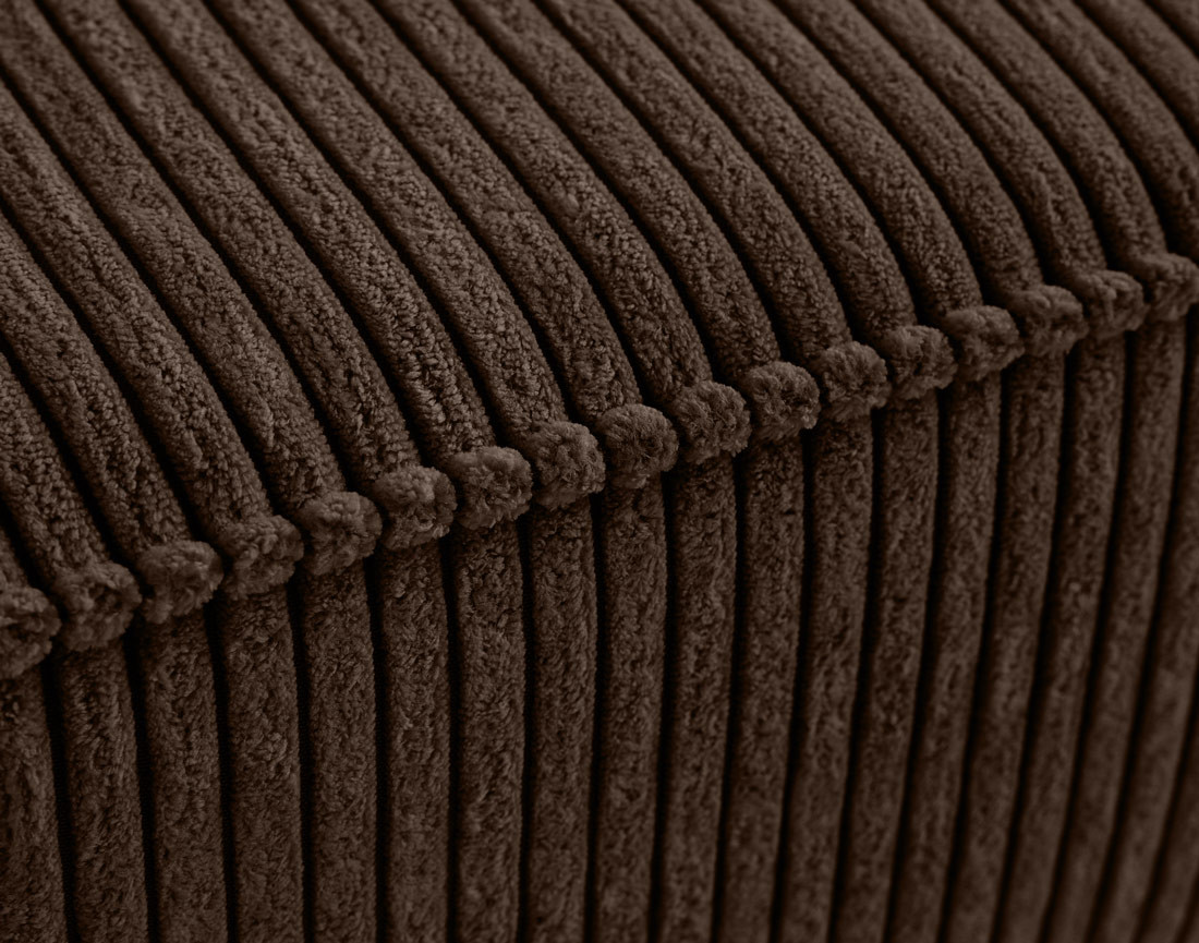 Pouf en velours côtelé avec pieds hauts Charlie