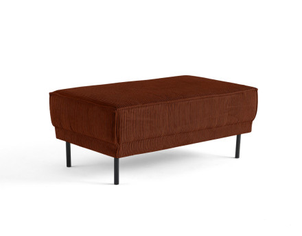 Pouf en velours côtelé avec pieds hauts Charlie