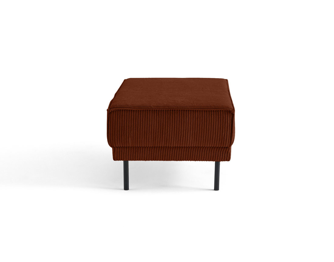 Pouf en velours côtelé avec pieds hauts Charlie