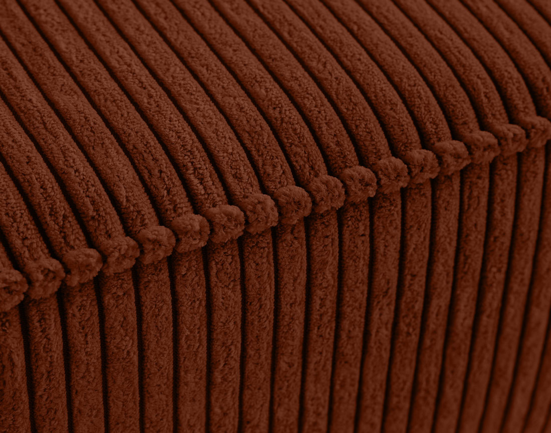 Pouf en velours côtelé avec pieds hauts Charlie