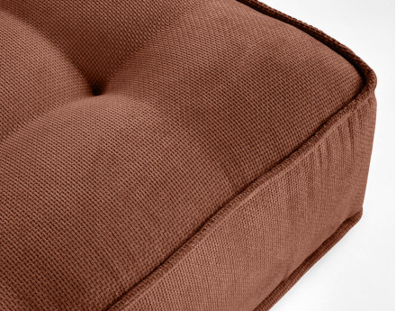 Canapé d'angle modulable 4 places en velours texturé Marisol