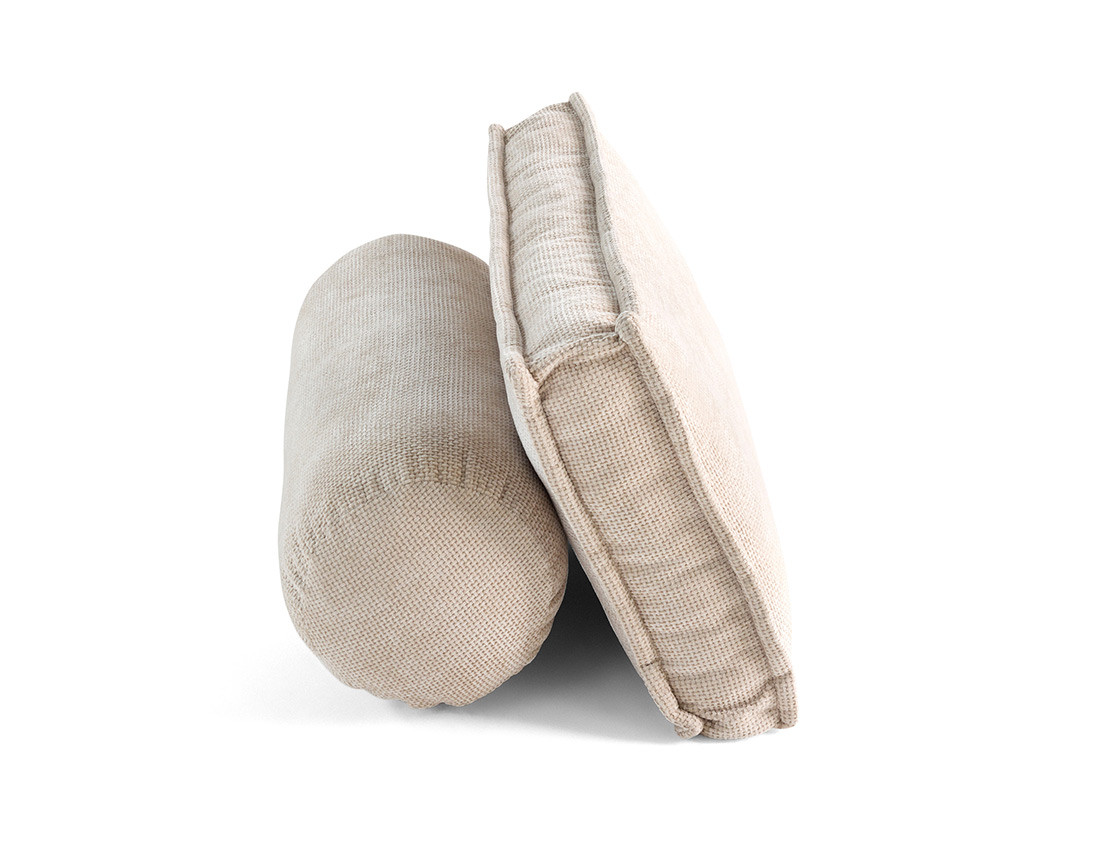 Lot de deux coussins de dossier en velours texturé Marisol