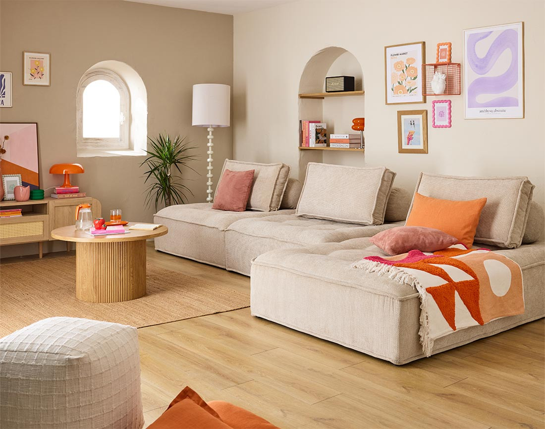 Lot de deux coussins de dossier en velours texturé Marisol