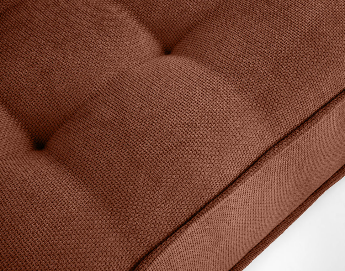 Module d'assise 1 place en velours texturé Marisol