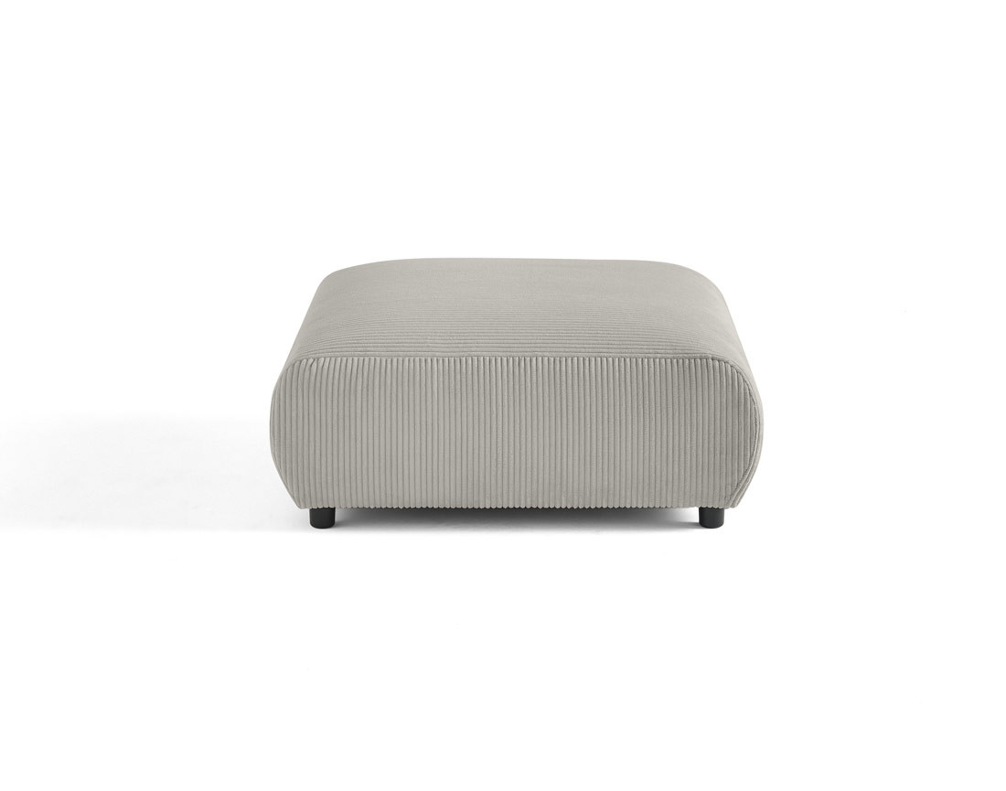 Pouf modulable en velours côtelé Garance