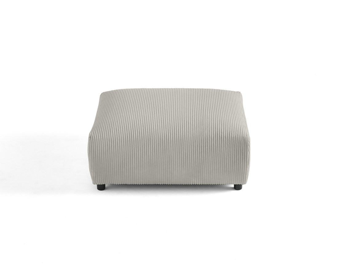 Pouf modulable en velours côtelé Garance