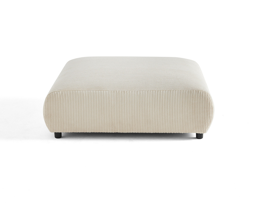 Grand pouf modulable en velours côtelé Garance