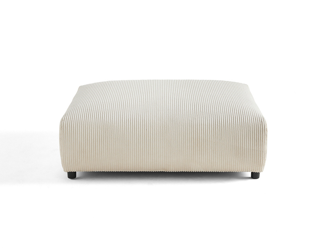 Grand pouf modulable en velours côtelé Garance