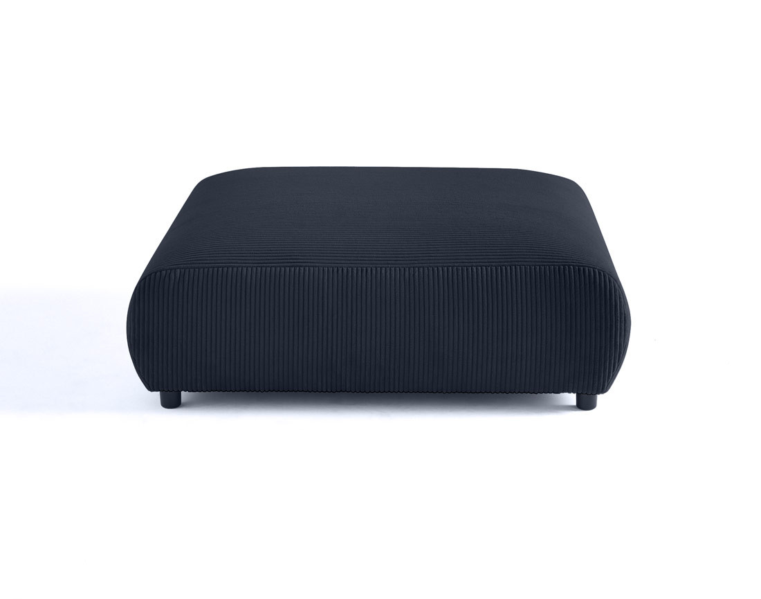 Grand pouf modulable en velours côtelé Garance