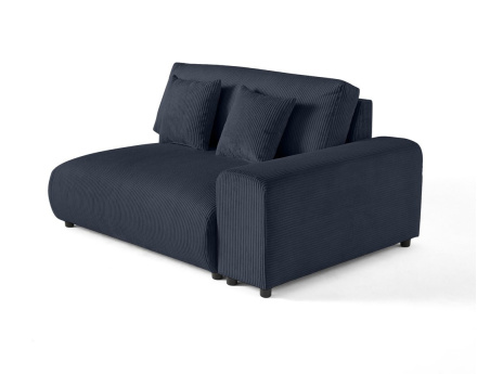 Module d'assise 2 places avec accoudoir droit en velours côtelé Garance