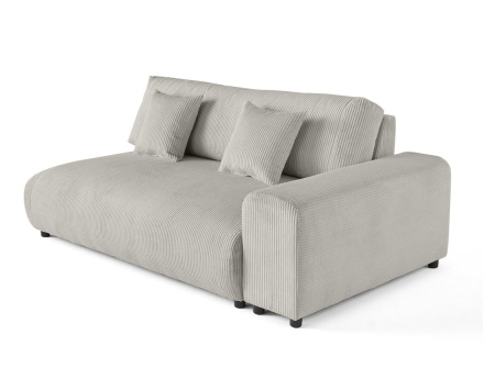 Module d'assise 3 places avec accoudoir droit en velours côtelé Garance