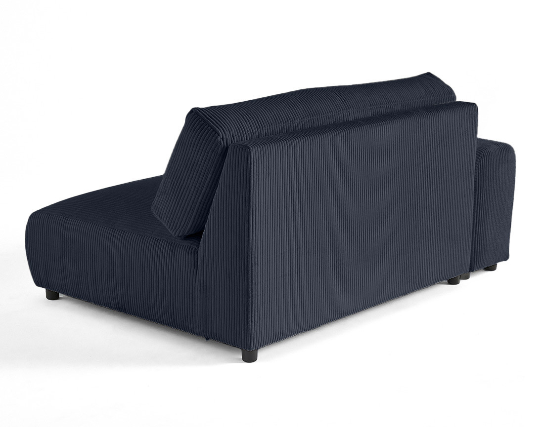 Module d'assise 3 places avec accoudoir gauche en velours côtelé Garance