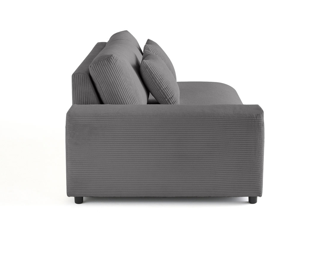 Module d'assise 3 places avec accoudoir gauche en velours côtelé Garance