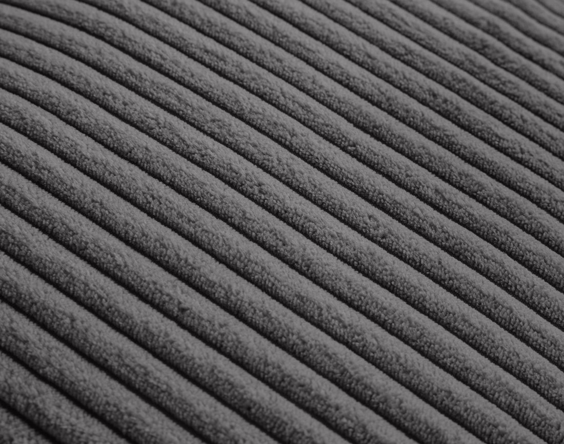 Module d'assise 3 places avec accoudoir gauche en velours côtelé Garance