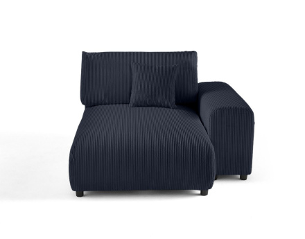 Module d'assise méridienne droit en velours côtelé Garance