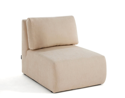 Module d'assise sans accoudoirs en tissu texturé Santorini