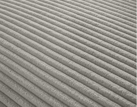 Canapé modulable d'angle droit 5 places en velours côtelé Garance