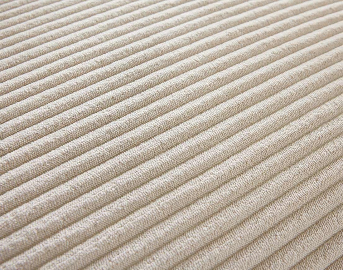 Canapé modulable d'angle gauche 6 places en velours côtelé Garance