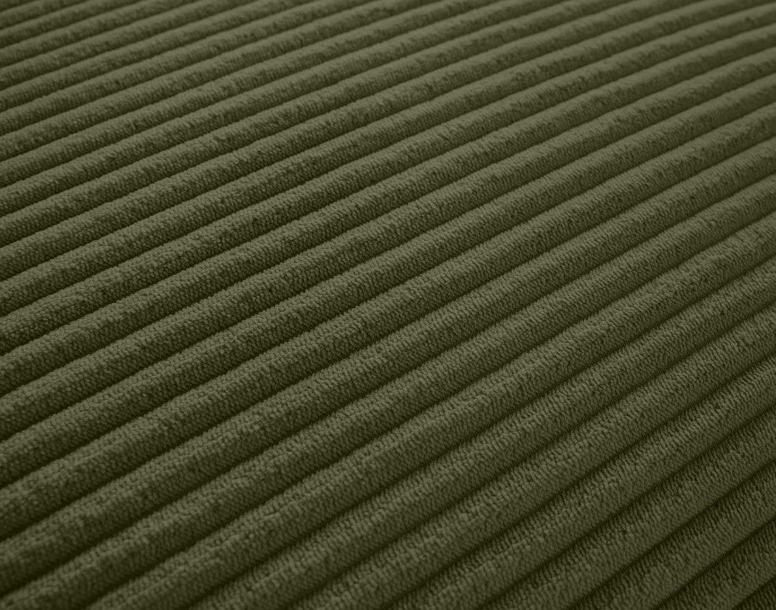 Canapé modulable d'angle gauche 6 places en velours côtelé Garance