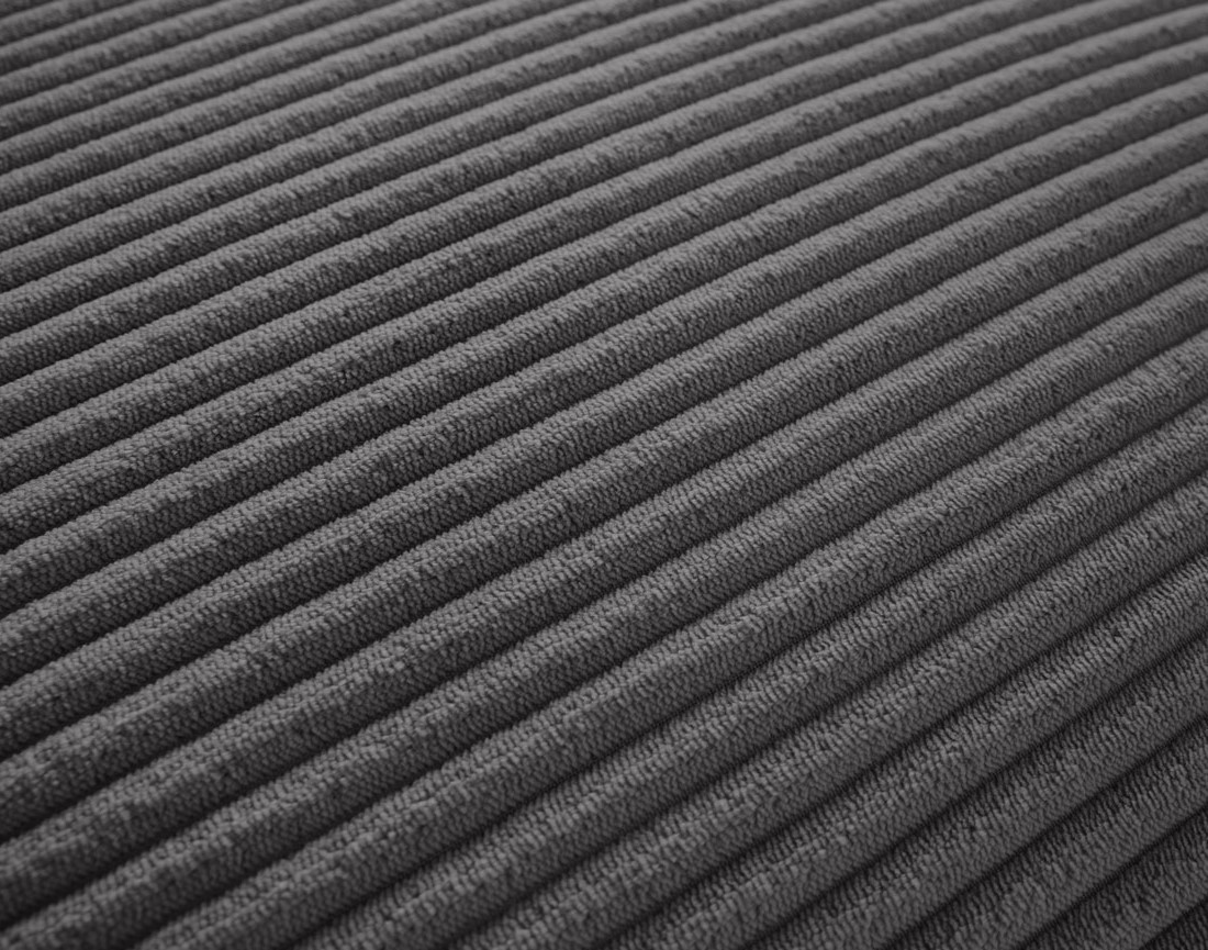 Canapé modulable d'angle gauche 6 places en velours côtelé Garance