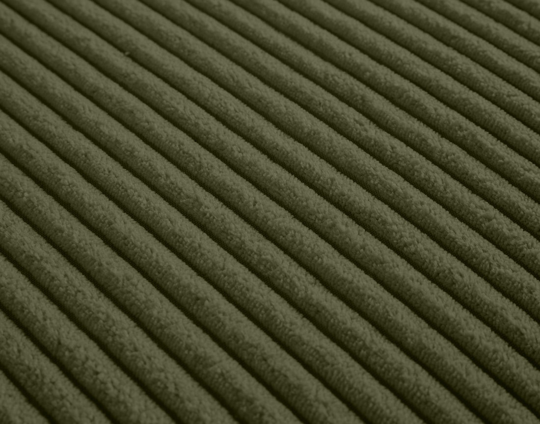 Canapé droit 2 places en velours côtelé Garance