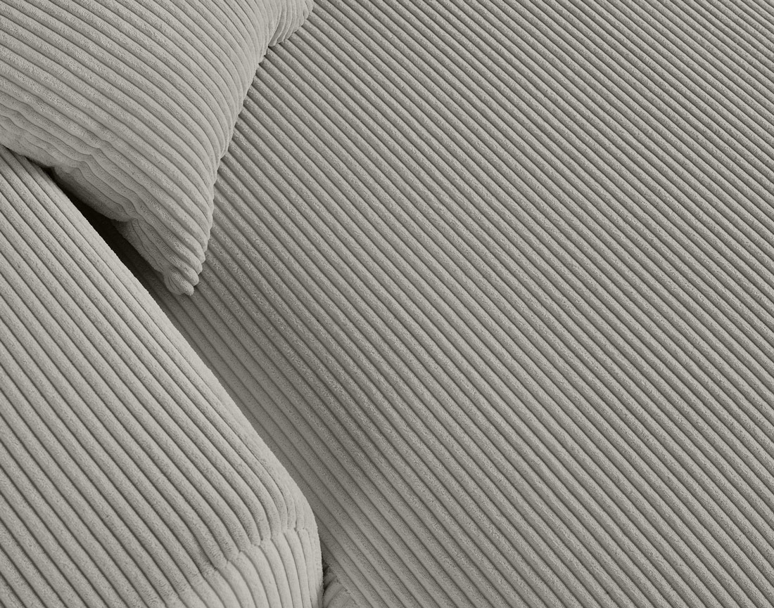 Canapé panoramique en U 7 places en velours côtelé Garance