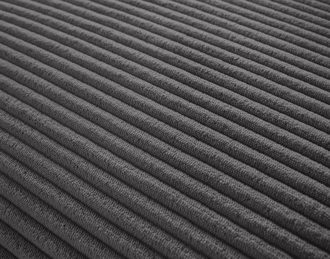 Canapé modulable d'angle droit 8 places en velours côtelé Garance