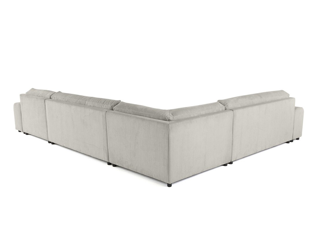 Canapé modulable d'angle gauche 8 places en velours côtelé Garance