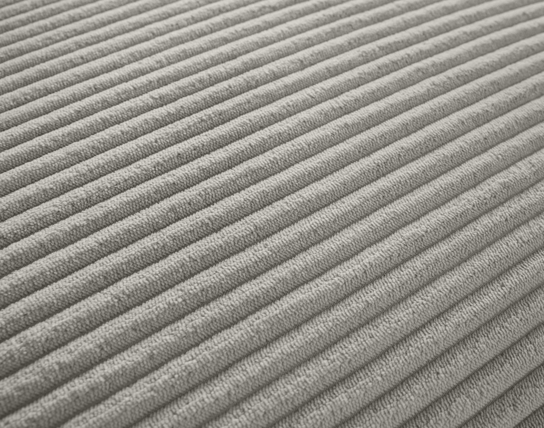 Canapé modulable d'angle gauche 8 places en velours côtelé Garance