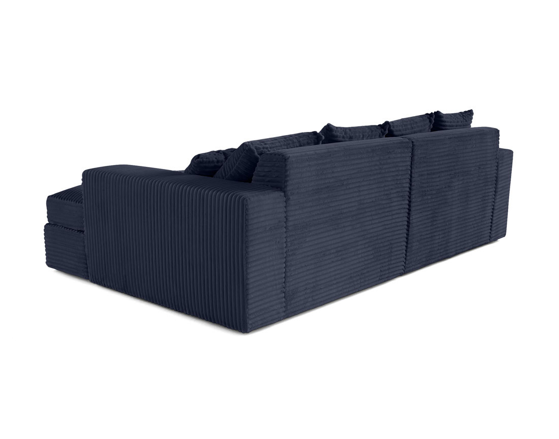 Canapé 4 places avec double méridienne en velours côtelé grosses côtes Collins