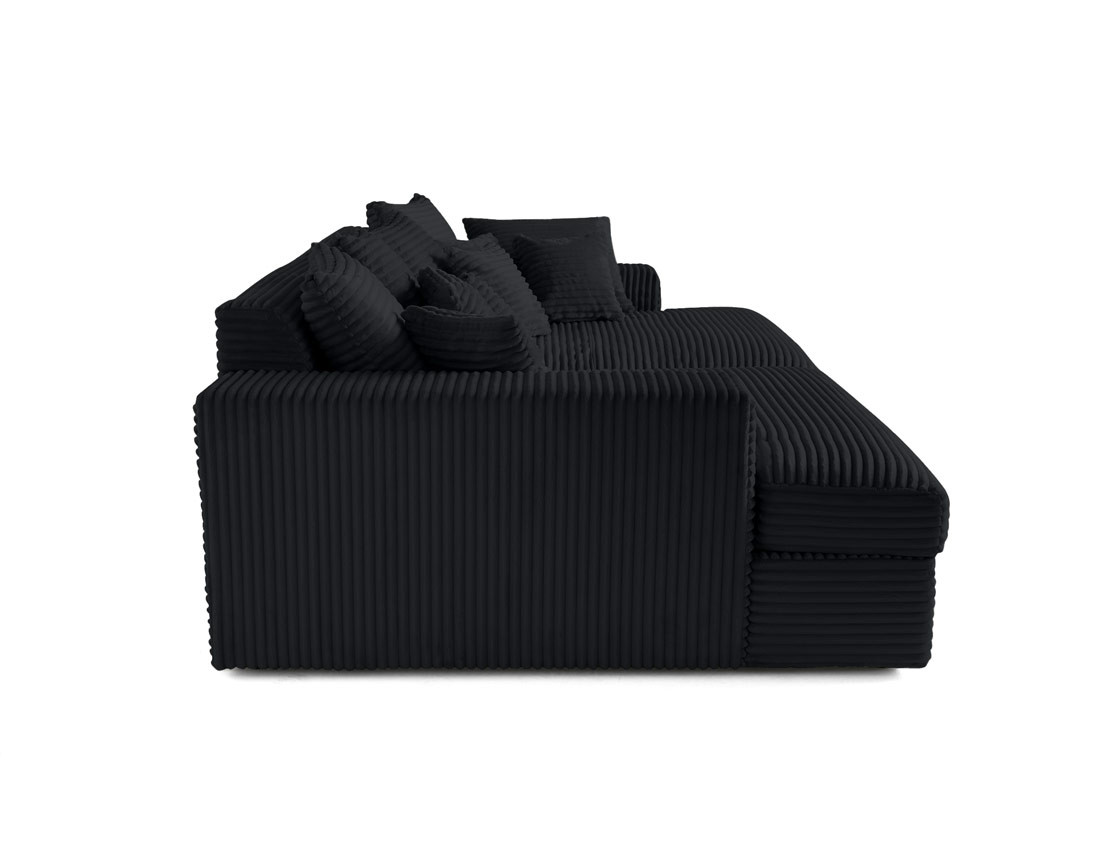 Canapé 4 places avec double méridienne en velours côtelé grosses côtes Collins