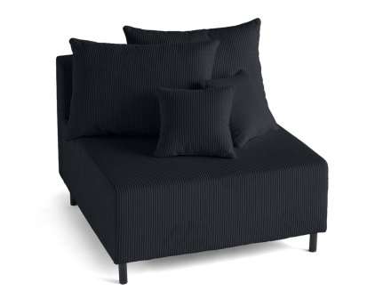 Module d'assise sans accoudoirs en velours côtelé Edinburg