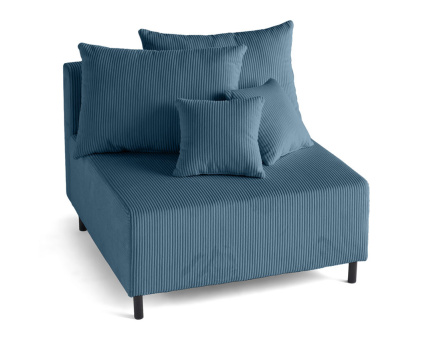 Module d'assise sans accoudoirs en velours côtelé Edinburg