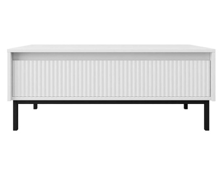 Table basse blanc 1 tiroir 100 cm Girona