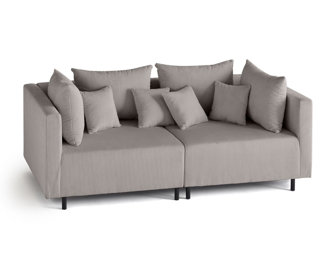 Canapé modulable 2 places en velours côtelé Edinburg