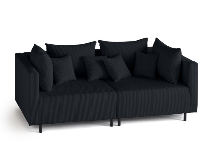 Canapé modulable 2 places en velours côtelé Edinburg