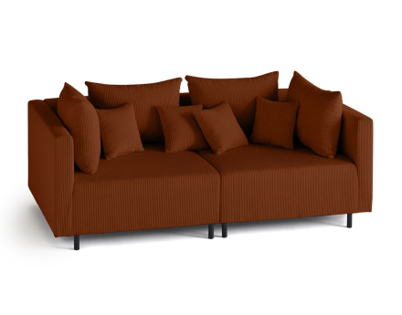 Canapé modulable 2 places en velours côtelé Edinburg