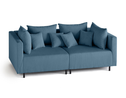 Canapé modulable 2 places en velours côtelé Edinburg