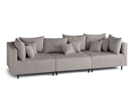 Canapé modulable 3 places en velours côtelé Edinburg