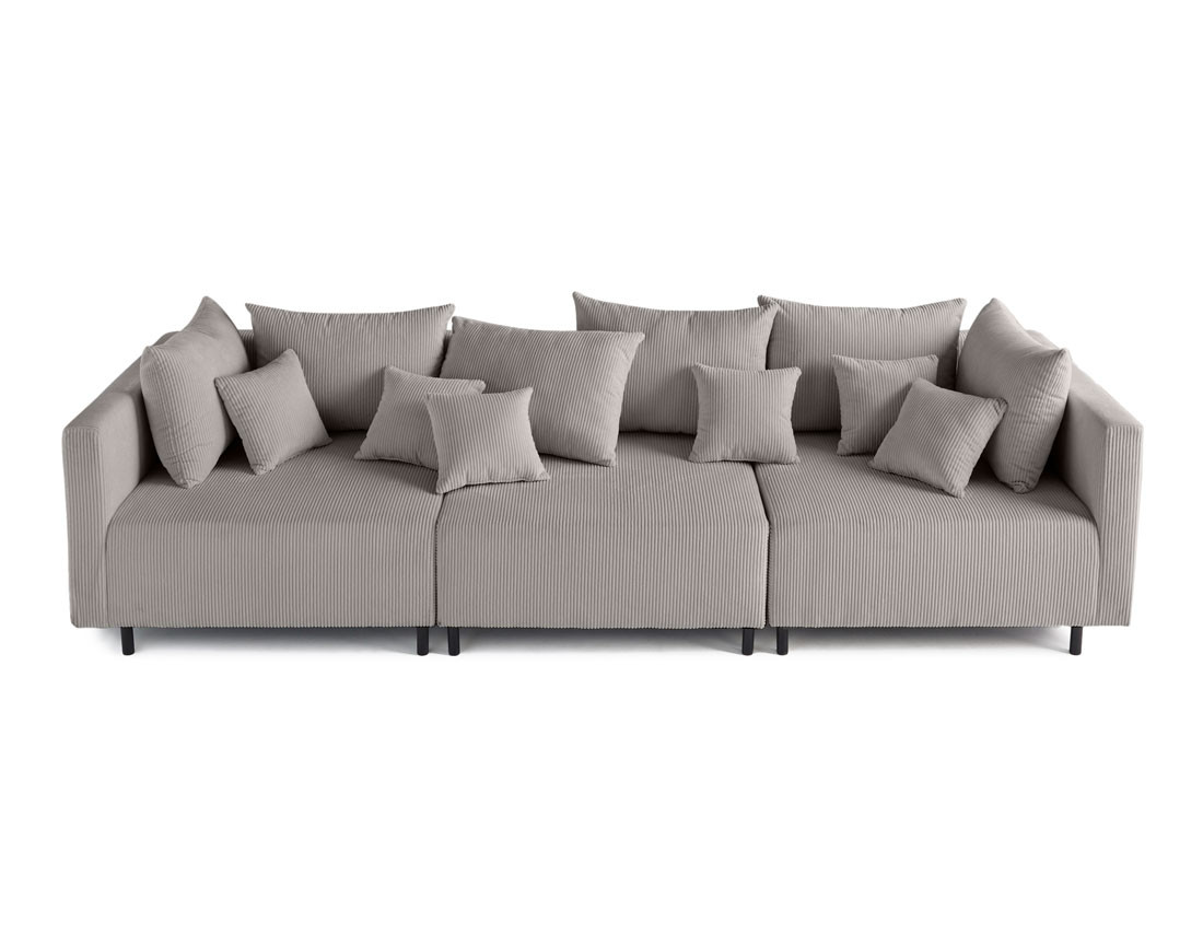 Canapé modulable 3 places en velours côtelé Edinburg