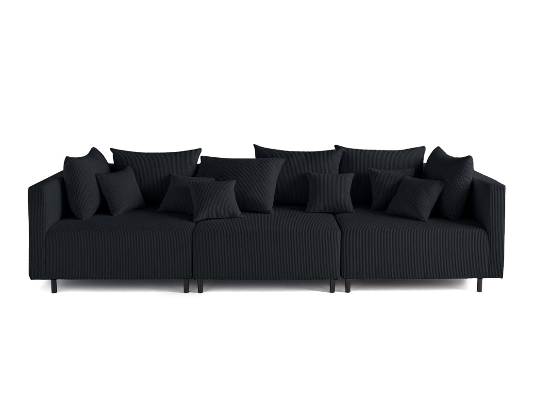 Canapé modulable 3 places en velours côtelé Edinburg