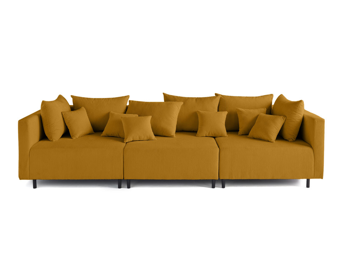Canapé modulable 3 places en velours côtelé Edinburg