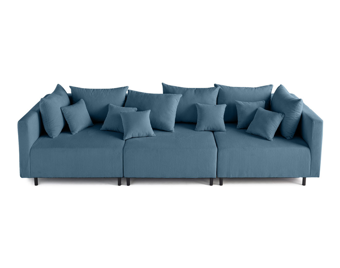 Canapé modulable 3 places en velours côtelé Edinburg