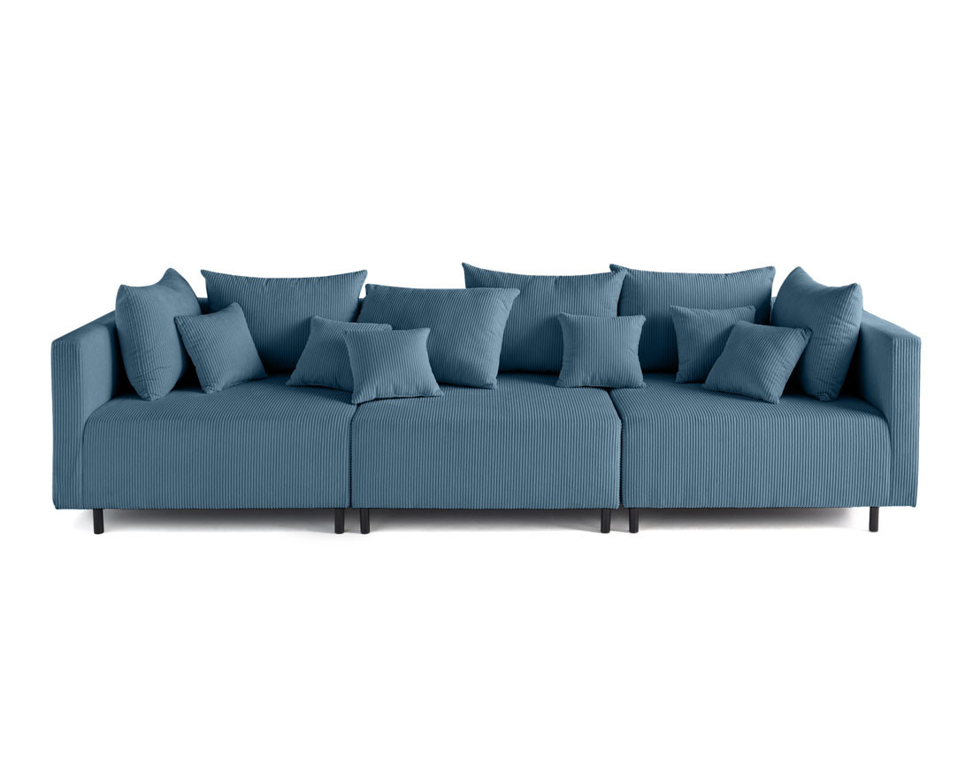 Canapé modulable 3 places en velours côtelé Edinburg