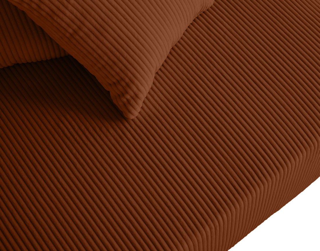 Canapé modulable d'angle réversible 4 places en velours côtelé Edinburg