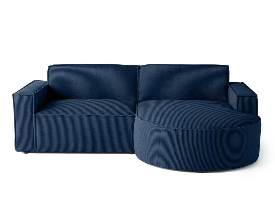 Canapé d'angle droit 4 places en velours côtelé Spiaggia