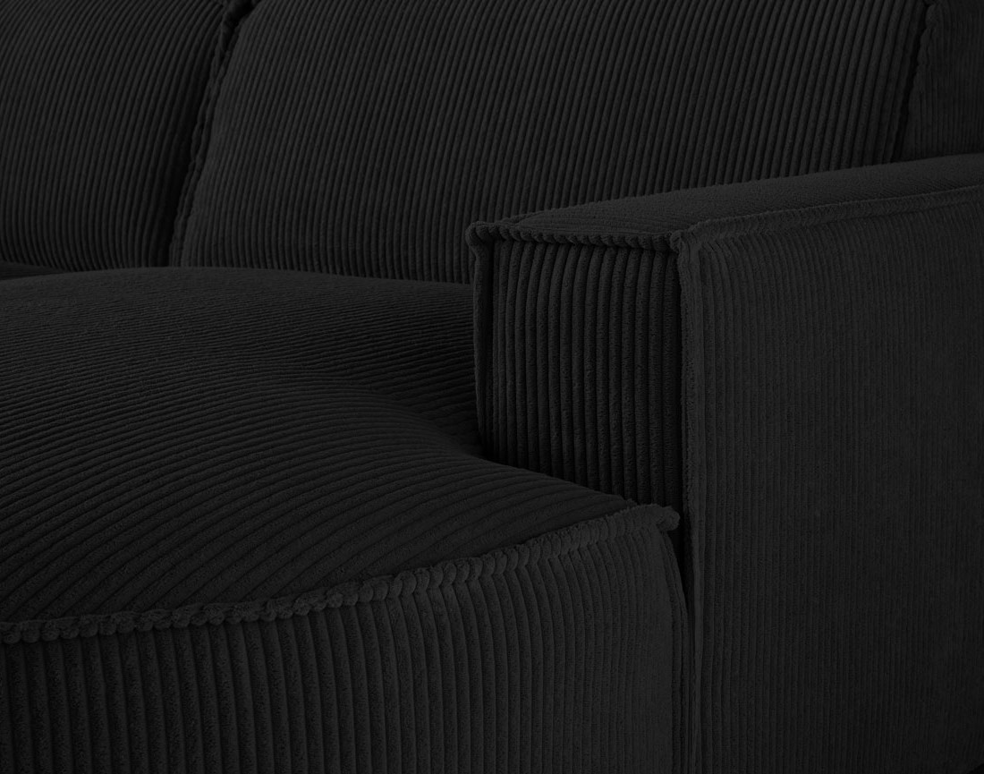 Canapé d'angle droit 4 places en velours côtelé Spiaggia