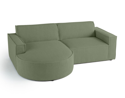 Canapé d'angle gauche 4 places en velours côtelé Spiaggia